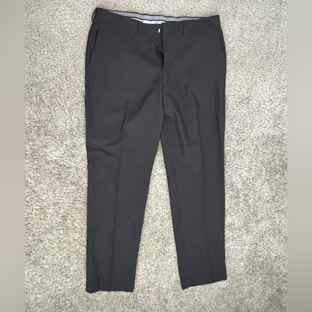 Haggar Black Dress Pants Flat Front Tailored Fit
